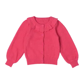 ROCK YOUR KID HOT PINK KNIT CARDIGAN