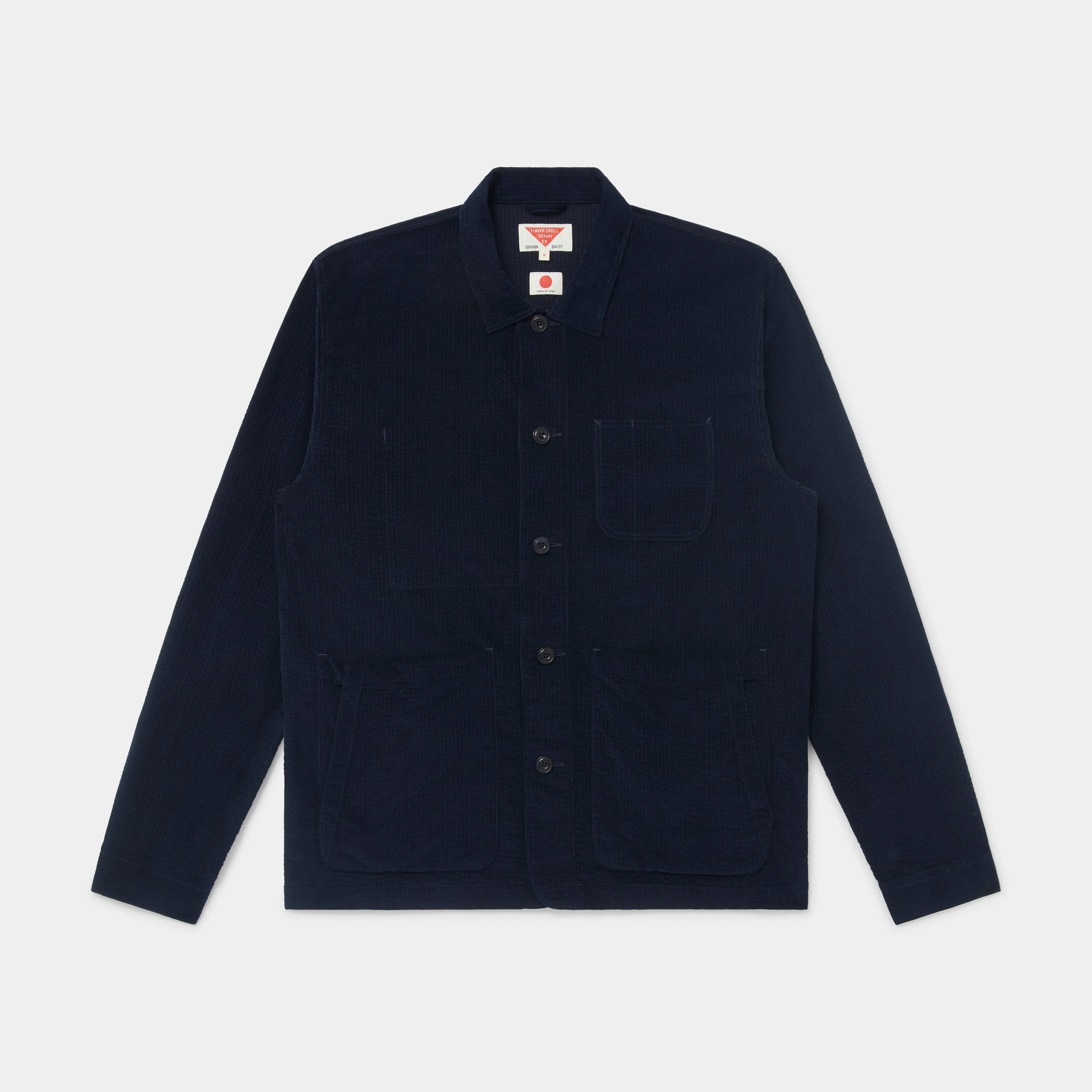 Seersucker Cord Utility Chore Jacket Mk II (Dark Navy)