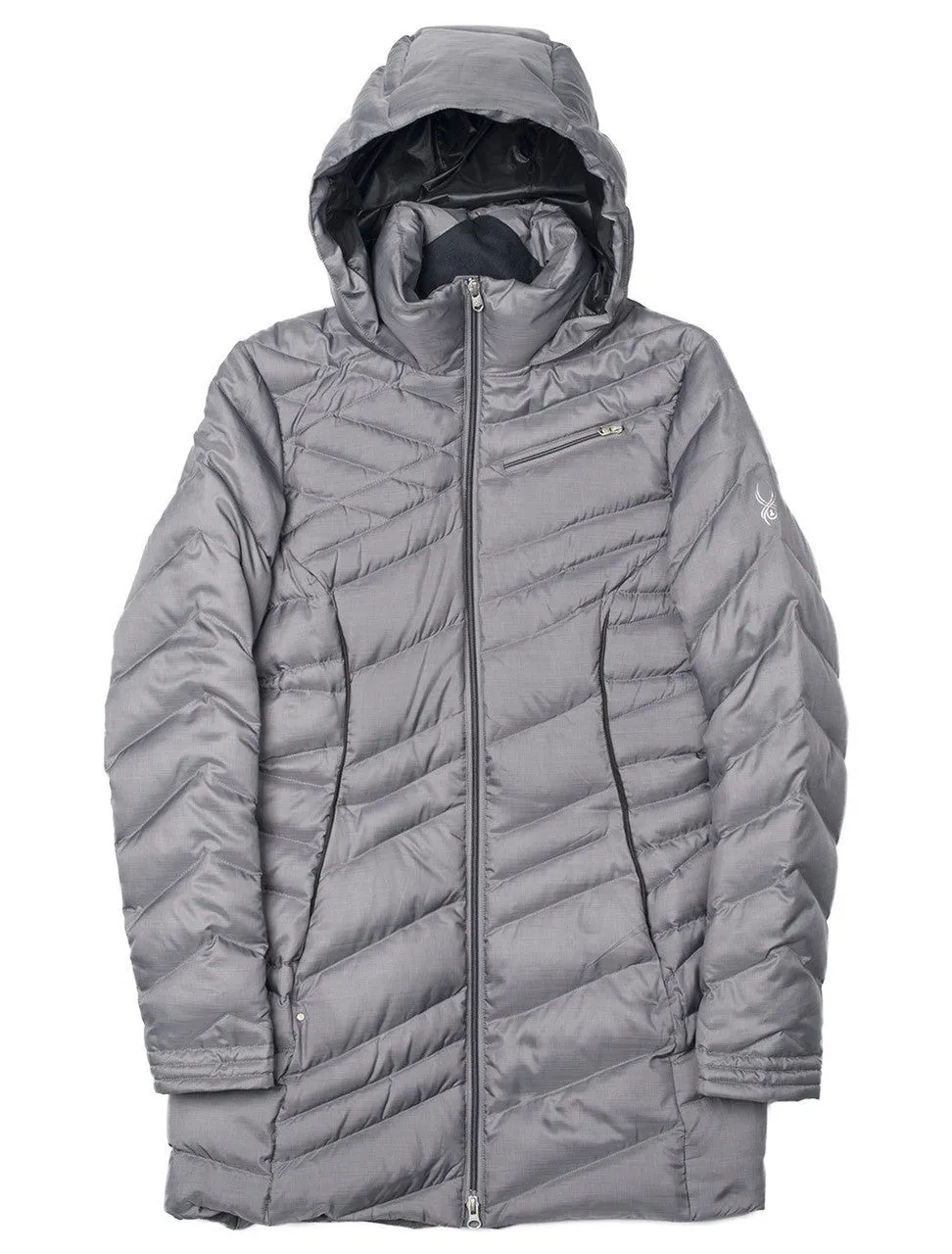 Spyder Timeless Long Down Jacket Hooded Coat - Womens