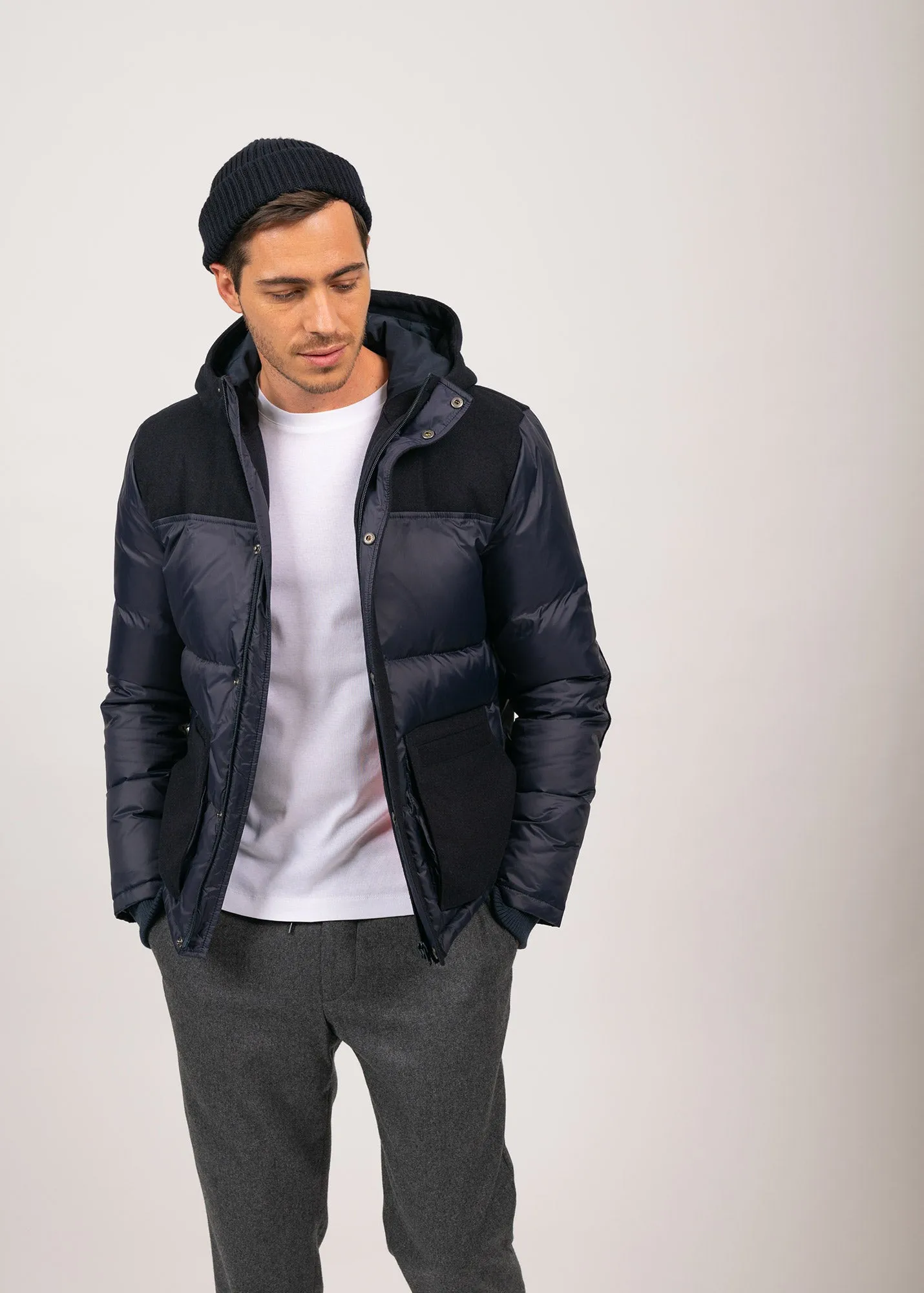 St Robin down jacket - hooded (AMIRAL)