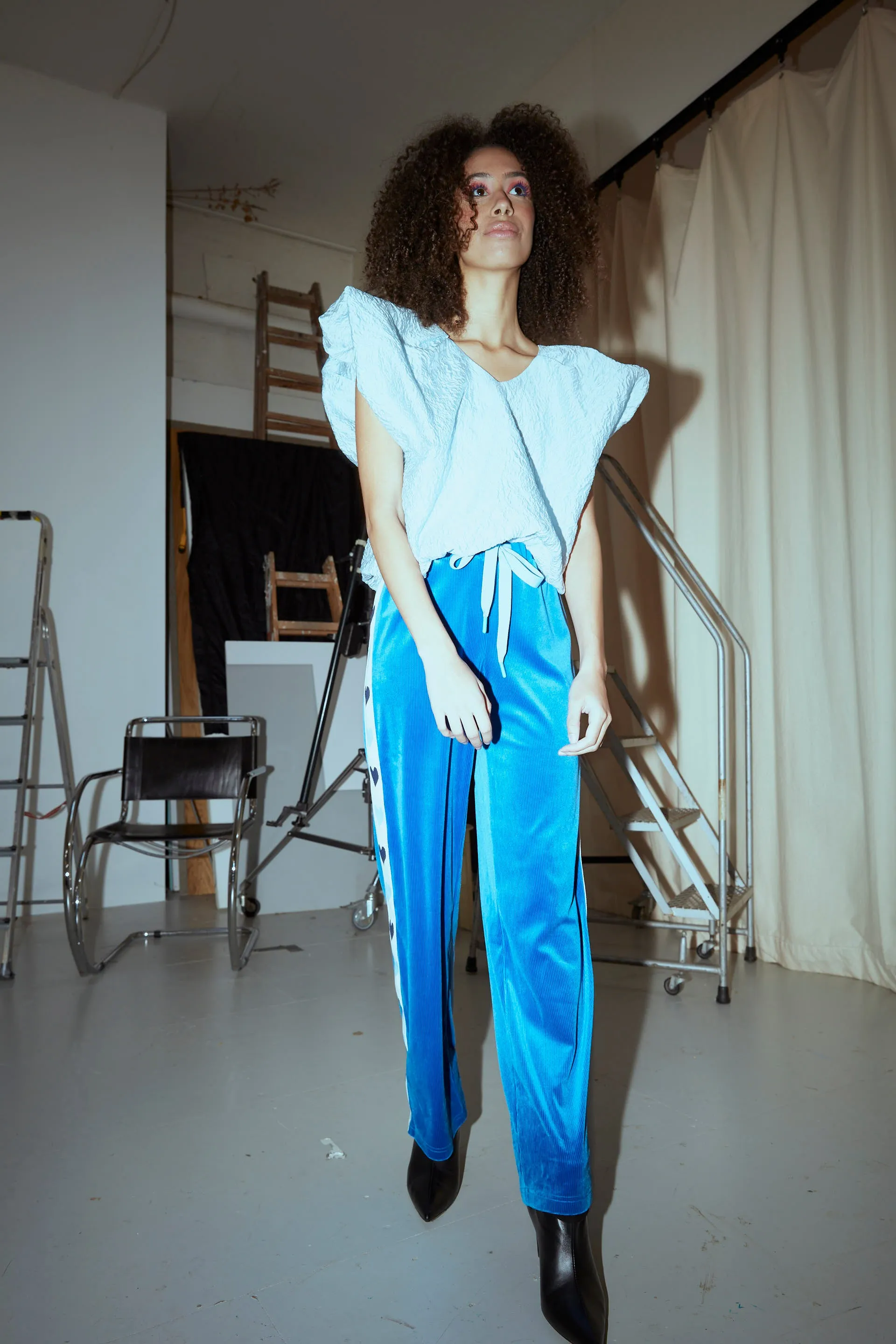 Svea Pants - Blue Hearts