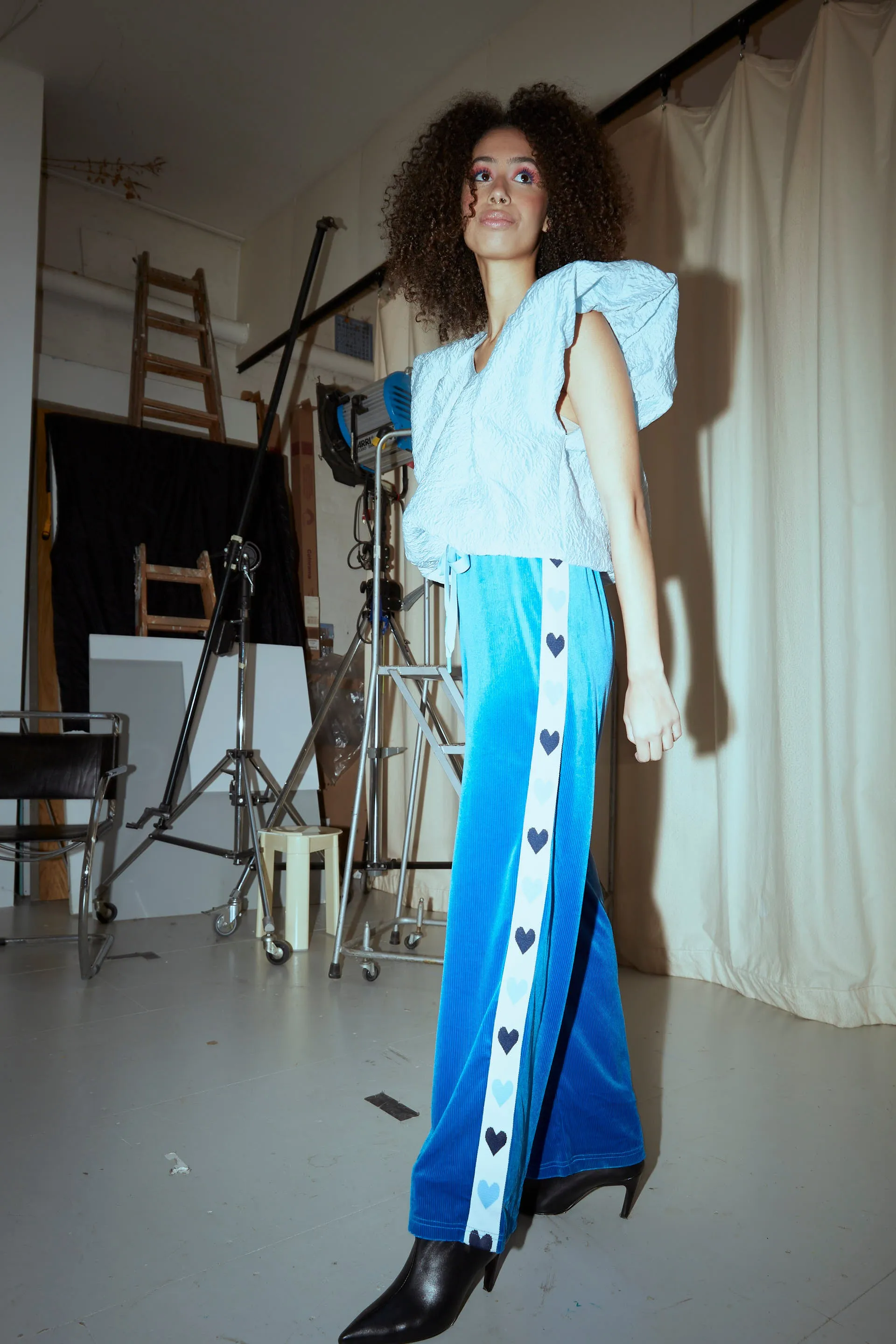 Svea Pants - Blue Hearts