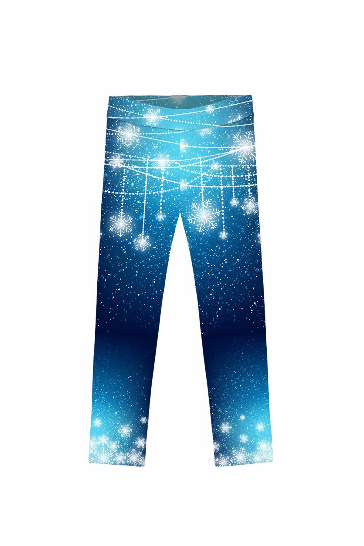 The Snow Queen Lucy Blue Cute Winter Printed Leggings - Kids