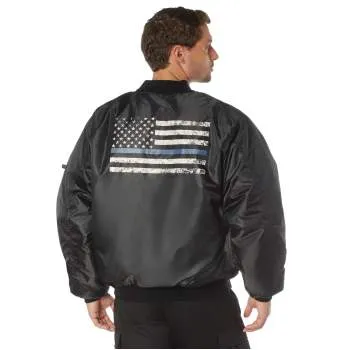 Thin Blue Line Flag MA-1 Flight Jacket