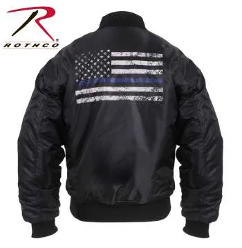 Thin Blue Line Flag MA-1 Flight Jacket