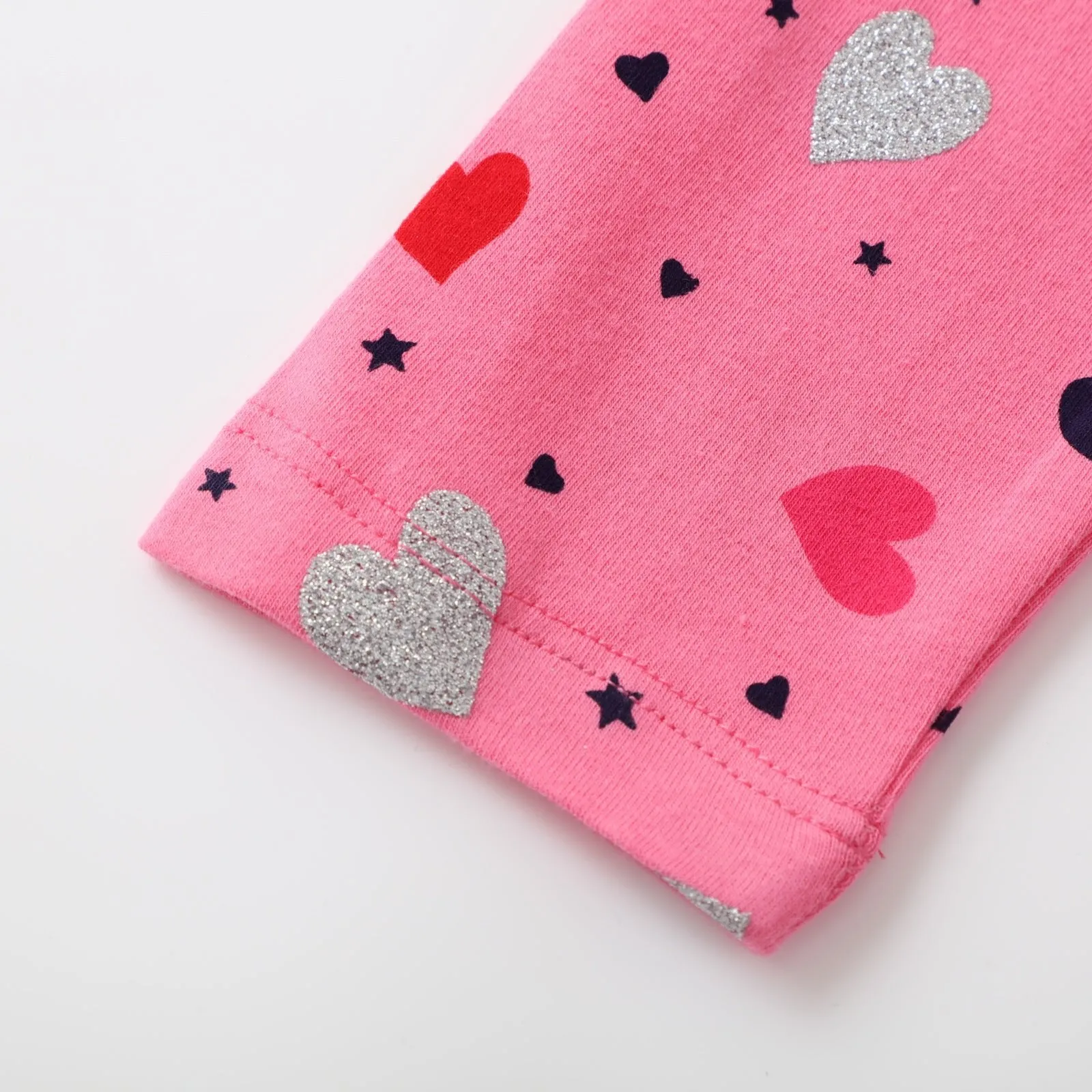 Toddler/Kid Girl Hearts   Polka Dots Pink Leggings