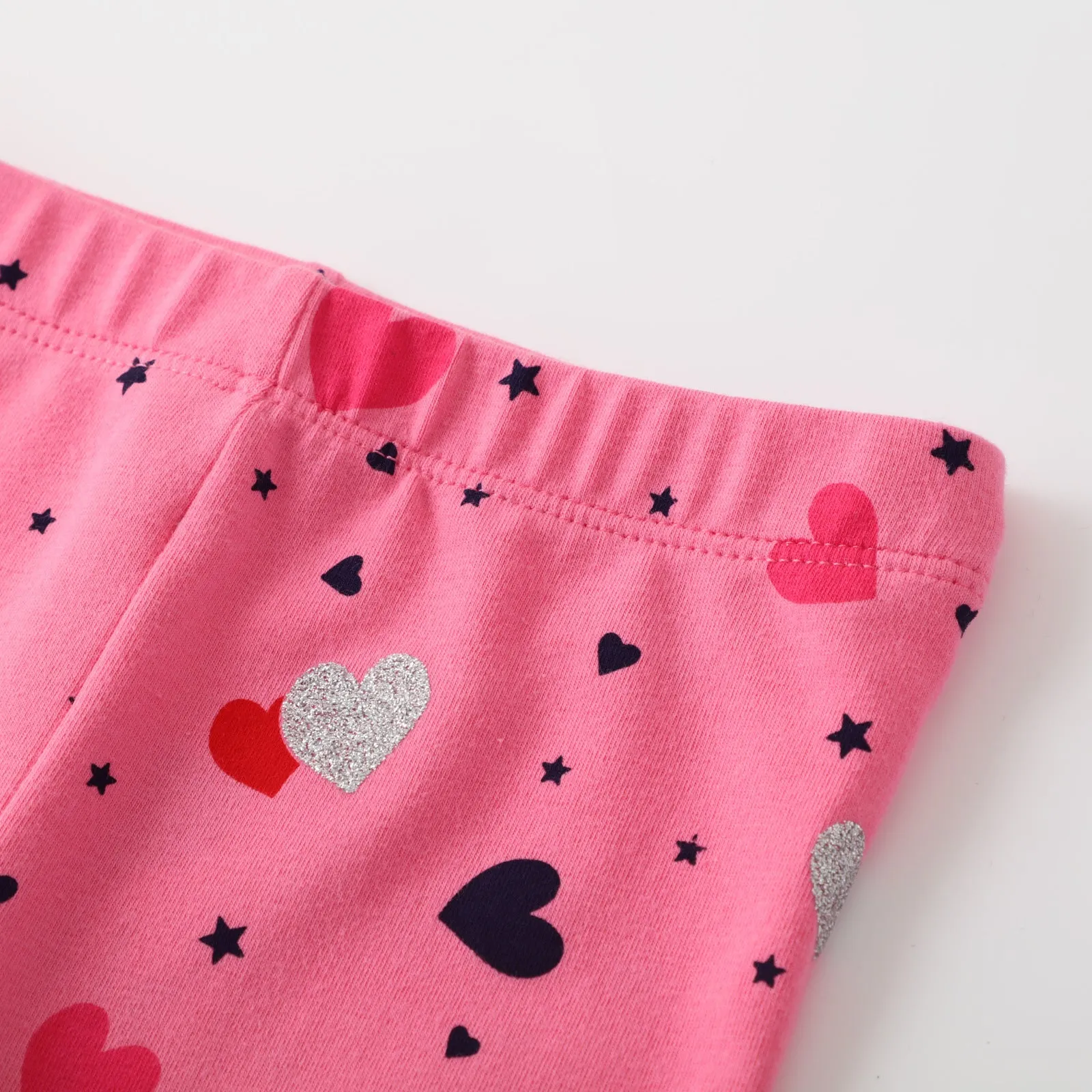 Toddler/Kid Girl Hearts   Polka Dots Pink Leggings