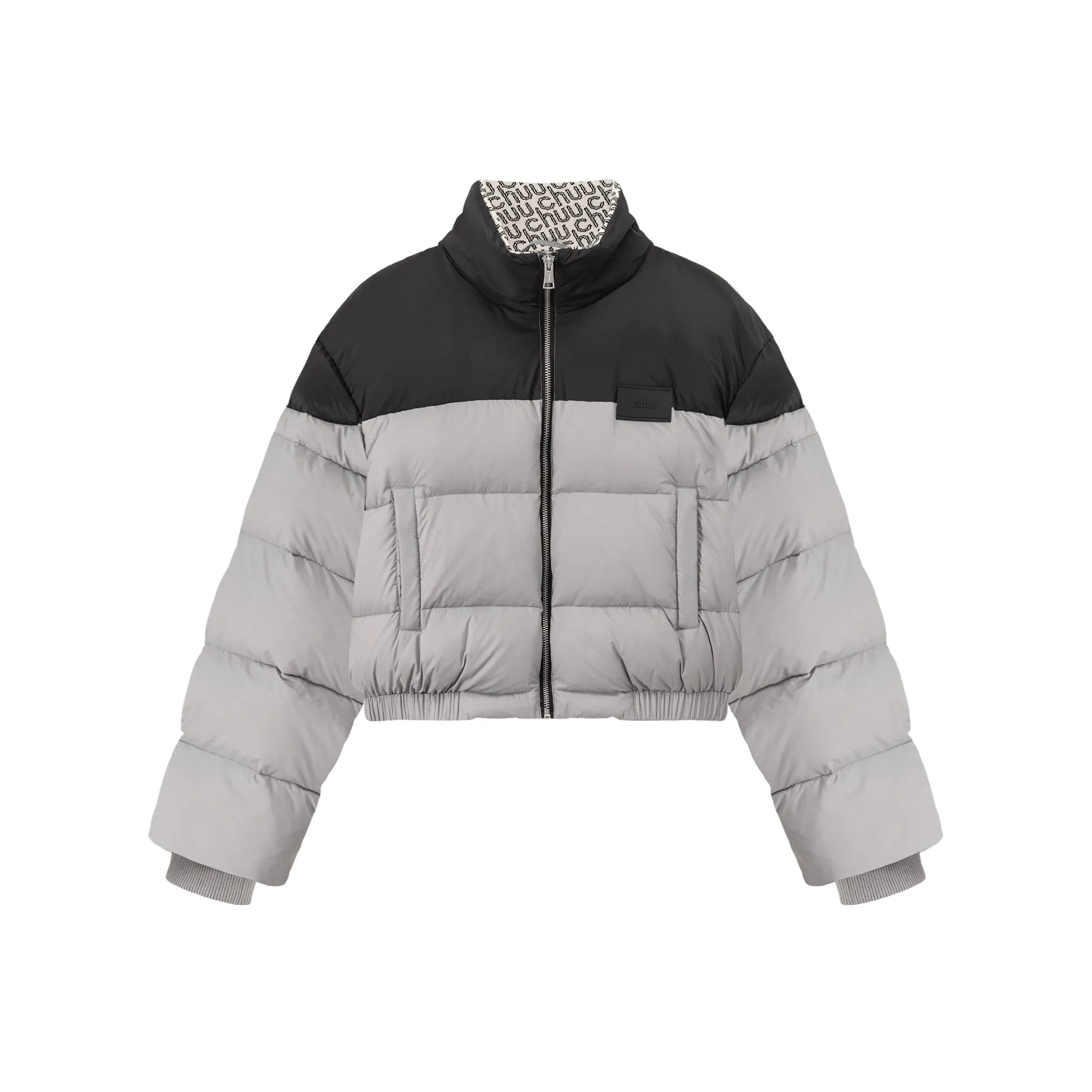 Two Toned Duck Down Padded Jacket