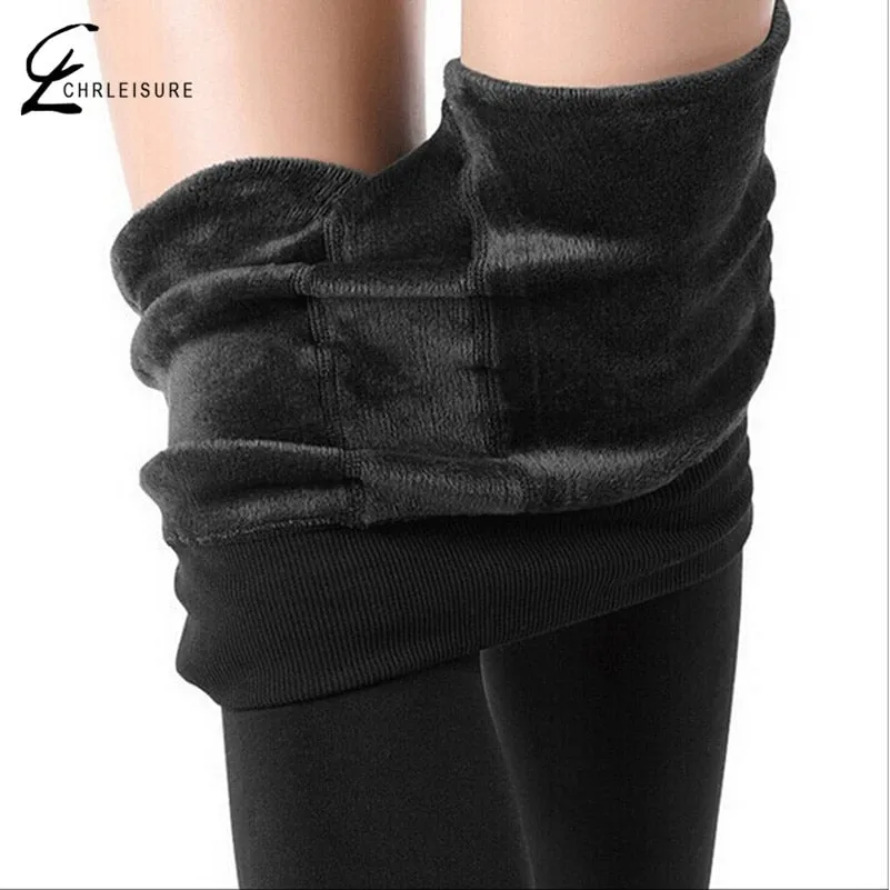 VenusFox Warm High Waist Velvet Leggings