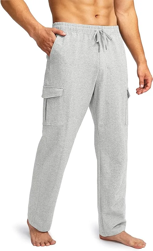 Wholesale Men's Cotton Sweatpants With Cargo Pockets - All Collors