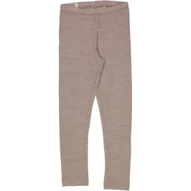 Wool Leggings - grey khaki melange