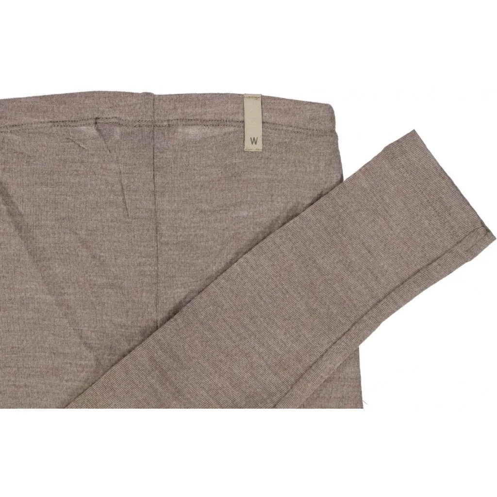 Wool Leggings - grey khaki melange