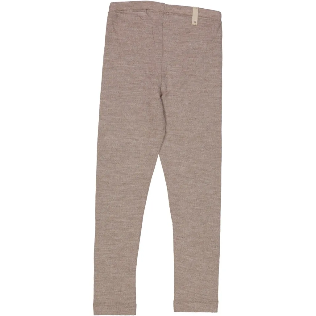 Wool Leggings - grey khaki melange