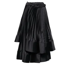 Wool Oxford Nylon Tulle Skirt