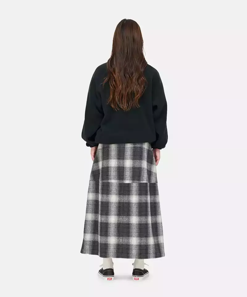 Wool Paneled Skirt