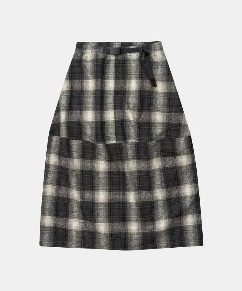 Wool Paneled Skirt