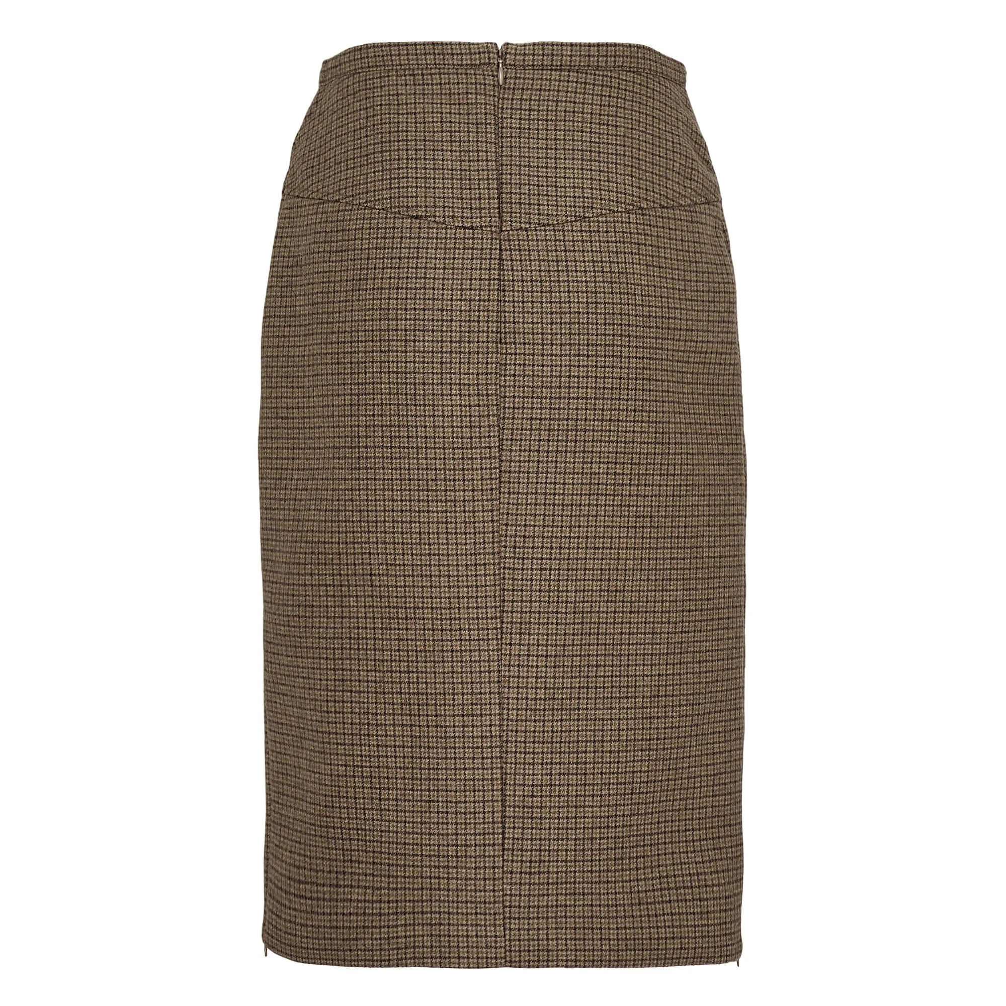 Wool Pin Check Skirt